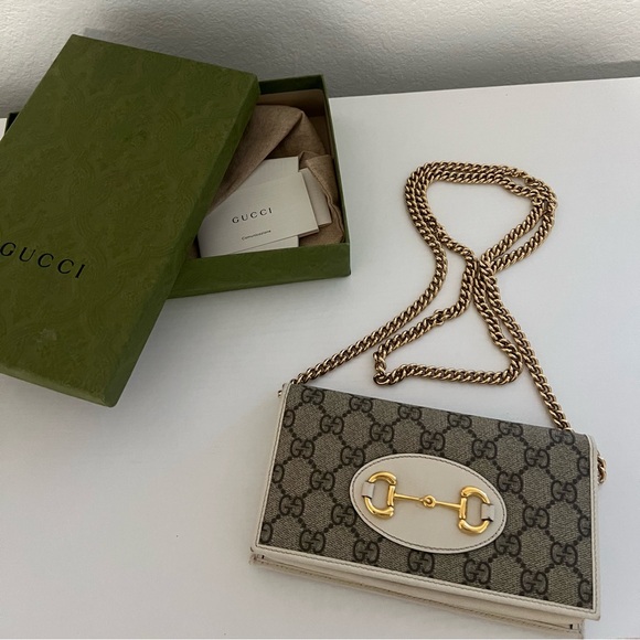 AUTHENTIC BRAND NEW GUCCI WALLET PURSE WITH CHAIN - Picture 1 of 5